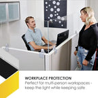 OBEX Acrylic Mounted Large Brackets Quality Desk Privacy Panel & Divider for Your Office Cubicle-Increase Separation & Improve Productivity (Clear, 24"W X 72"H) - Image 7