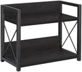 Office Desk Shelf Organizer, Wood Desktop Bookshelf Supplies Storage Rack, Shelf for Top of Desk and Dresser and Cubicle Decor Aesthetic Bookshelf (Black, Small 12.9" Lx6.3 Wx10.2 H) by Janebert