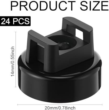 Yookeer 24 Pcs Magnet Zip Tie Mount 22 mm 22lbs Heavy Duty Wire Holder - Image 2