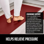 GORILLA GRIP Cushioned Kitchen Mats for Floor, 2 PK, 17x29+17x59, Red - Image 3