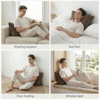 Pat. Pend. Corduroy Lumbar Support Pillow for Recliner, Sitting & Relaxing, Triangle Cushion for Sofa, Couch or Bed, Reading Pillow with Removable Washable Cover, Chocolate - Image 6