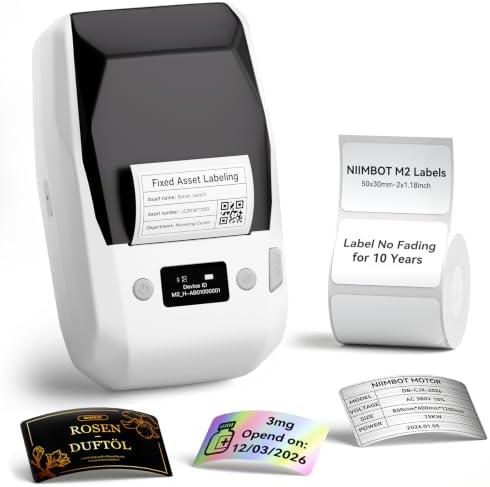 NIIMBOT M2 Thermal Transfer Label Maker, Label No Fading for Office Lab Use by NIIMBOT%C2%AE
