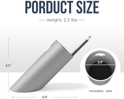 Gift Boxed Modern Art Pen Holder, 45° Angled Desk Sculpture with Minimalist Design, Pencil Cup Organizer, Elegant Gift for Professionals & Graduates (Space Gray) - Image 3