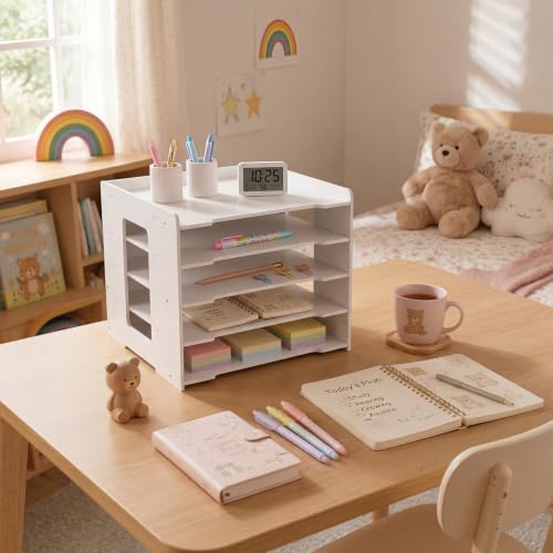 Juexica 2 Pack 5 Tier Scrapbook Paper Organizer, 11 x 12.6 x 12.6 Inch - Image 6