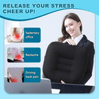 Office Chair Cushions for Back and Butt, Ergonomic Chair/Seat Cushion for Long Sitting, Sitting Pillow for Automobile, Wheelchair, Computer, Office Chair Hip Support Black - Image 3