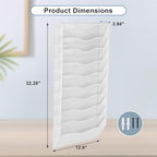 EASEPRES 10 Pocket Mesh Hanging Wall File Organizer, Wall Mounted Mail Paper Document Folder Holder, Clipboard Storage Organization Magazine Rack with Nametag Label for Office Home School, White - Image 2