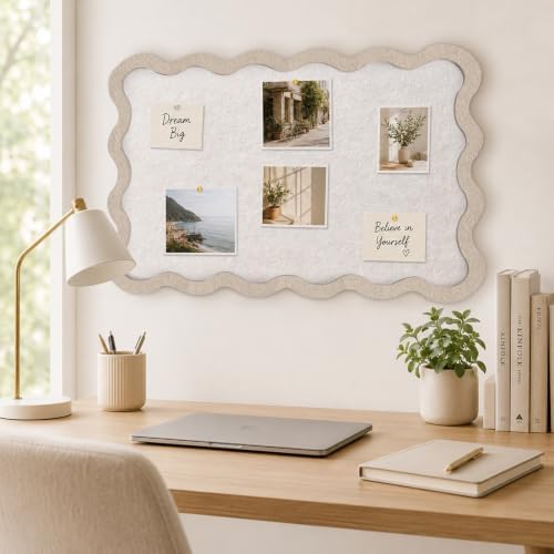 Scalloped Felt Bulletin Board 36"x24", Decorative Pin Board for Wall - Image 6