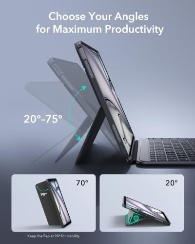 ESR for iPad Air 13 Inch Case Keyboard M4/M3/M2, Multi-Angle Stand - Image 5