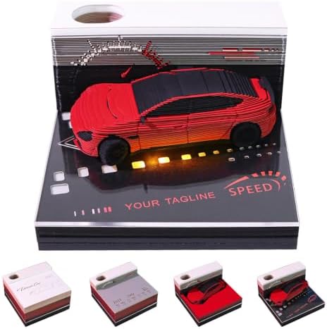 3D Calendar 2027,Time Piece Calendar 2027,Charge One Red Car 3D Memo Pad Art Calendar Notepad Christmas,New Year Gift (Charge One Red Car) by WelcomeHOTOYMDS%EF%BC%81