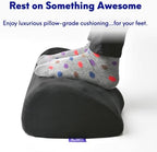 C CUSHION LAB Ergonomic Foot Rest for Under Desk - Patented Massage Ridge Design Memory Foam Foot Stool Pillow for Work, Home, Gaming, Computer, Office Chair - Footrest for Back and Hip Pain Relief - Image 2
