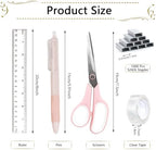 Office Supplies,Desk Accessories,Stapler and Tape Dispenser Set,1000 Staples,Staple Remover,Pen Holder,Folding Phone Holder,Journal Notebook,Ballpoint Pen,Scissor,Ruler,Clear Tape,Sticky Notes,Ect - Image 7