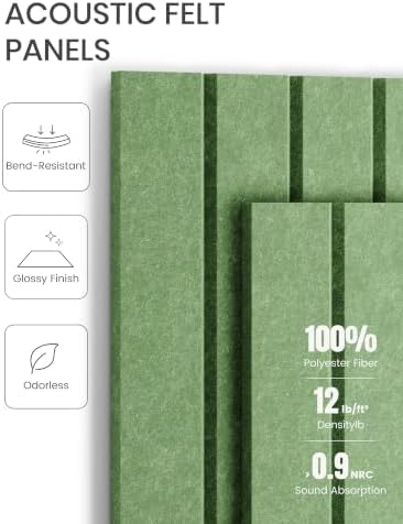 Fluxynara Large Arched Felt Bulletin Board 35.4''×23.6'', Botanical Green - Image 5