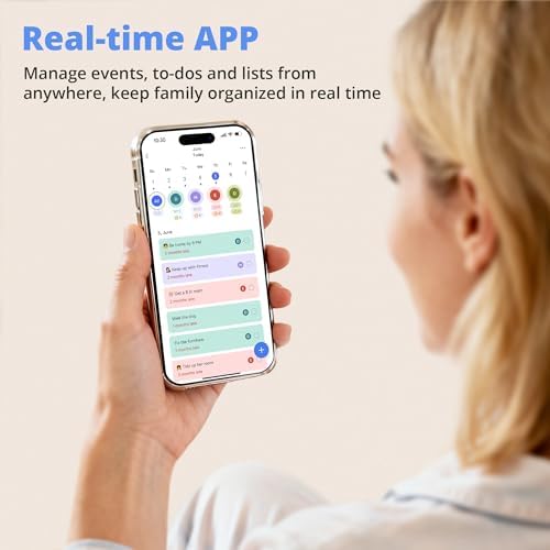 Digital Calendar 24 Inch Touch Screen, Electronic Wall Calendar Chore Chart for Family Monthly/Weekly Planner, Interactive Display Smart Calendar for Home Organization, Desk Mount Included - Black - Image 5