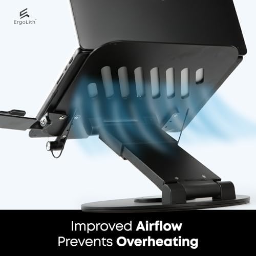 3 in 1 Laptop Stand for Desk, Book Stand & Phone Holder, Sky Black - Image 6