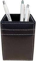 Dacasso Rustic Black Leather Pencil Cup by Dacasso