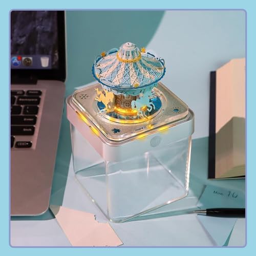 3D Calendar 2027,Time Piece Calendar 2027,3D Memo Pad,3D Desk Calendars 2027,Romantic Carousel Tear Away calendar,3D Art Notepad,Christmas Gift,New Year Gift (Romantic Carousel) - Image 6