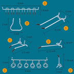 310PCS Pegboard Accessories Organizer Kit, Peg Board Baskets and Paper Towel Holder for 1/8 and 1/4 inch Pegboard Hooks Assortment,Metal Hooks for Hanging Storage (Basket Set) - Image 2