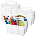 WILLBOND 12 Pcs Classroom Storage Caddies Stackable Utility Caddy, White by Willbond+Technology+Limited