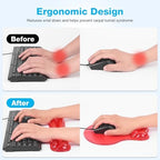 Gel Wrist Rest Mouse Pad Set, Ergonomic Support for Office Gaming - Image 2