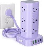 6FT Power Strip Tower Surge Protector, 12 Wide Spaced Outlets, 4 USB by Unknown