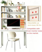 Freestanding Bookshelf with Pegboard, Large Nail Board Display Rack - Image 6