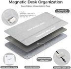 Magnetic Desk Mat System with Wrist Support 80×40cm, Premium Leather Desk Pad with Magnetic Accessories, Waterproof Non-Slip Desk Organizer for Office & Gaming - Image 2