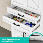 SISESOL White Metal Storage Cabinet with Wheels and Drawers,Rolling Garage Storage Cabinet with Doors and Adjustable Shelves,73" Mobile Tall Large Metal Tool Cabinets for Home,Office,Garage - Image 4