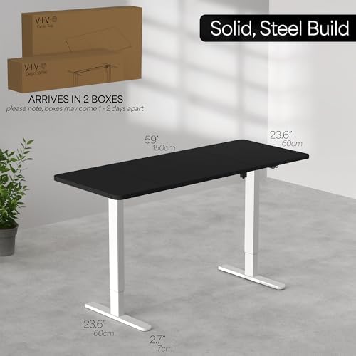 VIVO Rustic Vintage Brown 60 x 24 in Standing Desk, DESK-KIT-W06N - Image 3