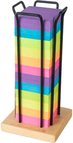 Really Good Stuff Sticky Note Tower - 1 Tower, 5"W by 5"D by 1"H, Notes Holder, Office And School Supplies, Teacher Must Haves, Aesthetic Desk Organizer by ReallyGoodStuff
