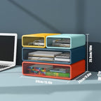 Desk Organizer with Drawers, Stackable Storage Drawers with Compartments Desktop Organization for Office Supplies, Makeup, Pencils, Tape, Erasers, Paperclips, Chargers (2S2M) - Image 3
