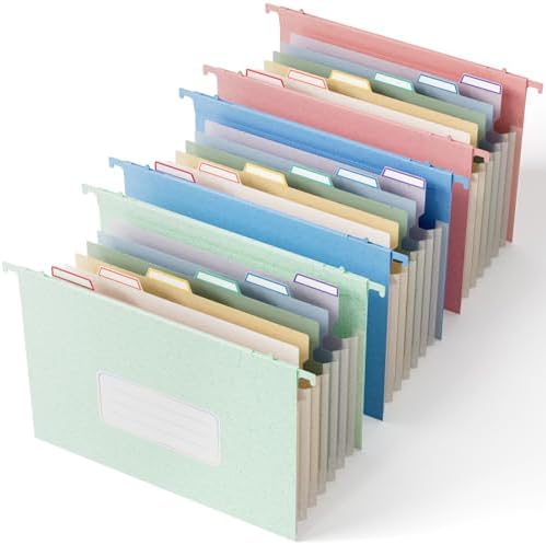 EcoStash Wheat Straw Hanging File Folders,7-Pocket Accordion Organizer by EcoStash