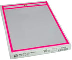 C-Line Neon Stitched Shop Ticket Holders, Pink, Both Sides Clear, 9 x 12 Inches, 15 per Box (43919) - Image 3