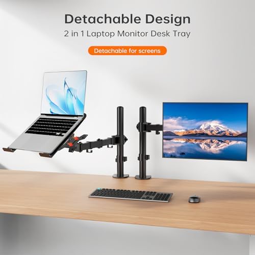 Afaloona 2-in-1 Monitor & Laptop Stand for 13-32" Monitor or 11-17" Laptop - Image 4