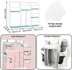 Hanging Diaper Caddy Organizer for Baby Crib - 3-in-1 Diaper Stacker for Changing Table Nursery Organization Storage Holder for Baby Essentials Attachment Portable Combining Clothing - Image 3