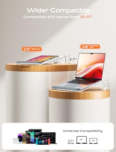 LOXP Acrylic Laptop Stand for Desk, Laptop Stand with Wrist Support - Image 6