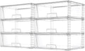 Vtopmart 6 Pack Large Clear Stackable Storage Drawers for Closet, Pantry by Vtopmart