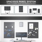 VIVO Steel Wall Mounted 48 x 32 inch Pegboard (3 Panels), Office Accessory Organizer, Horizontal or Vertical Magnetic Peg Board, Black, PP-WM48B - Image 4