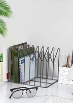 4 Sets File Organizer for Desk,File Sorter Organizer,File Folder Holder/Rack/Stand,Desktop Record/Clipboard Holder,8 Sections Storage,Anti-Scratch/Pilly/Rusty,Metal Stable Holder,Black - Image 6