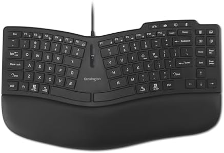 Kensington Pro Fit Ergo KB675 EQ TKL Wired Keyboard, USB-A Connection, Ergonomic Curved Design, Programmable Keys (K75497NA) by Unknown