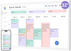 Digital Calendar 32 Inch Touch Screen, Electronic Wall & Desk Calendar Chore Chart for Monthly/Weekly Family Planner and Rewards, 1080P Interactive Display Smart Calendar for Home Organization - White by DragonTouch