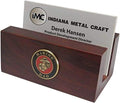 Indiana Metal Craft USMC Marine Dad Wood Business Card Holder by IndianaMetalCraft