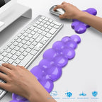 Gel Cloud Keyboard and Mouse Wrist Rest, Cute Wrist Support and Arm Support Keyboard Rest for Keyboard and Mouse Typing Pain Relief，Suitable for Office/Computer/Laptop/Gaming (Transparent Purple Set) - Image 5