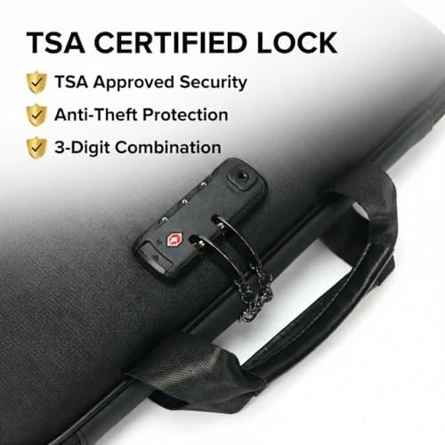 Calenzana Fireproof Document Boxes with TSA Lock, Upgraded 16 Pockets Fireproof＆Water Resistant File Organizer, Hard-Shell Safe Box for Important Certificates, Passport, Laptop - Image 3