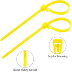 250 Pack 12 Inch Heavy Duty Reusable Zip Ties Yellow ?UV Resistant, 55 LBS Tensile Strength, Weatherproof Cable Ties for Outdoor, Industrial, and Harsh Environments - Image 5