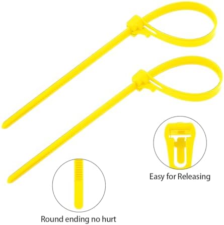 250 Pack 12 Inch Heavy Duty Reusable Zip Ties Yellow ?UV Resistant, 55 LBS Tensile Strength, Weatherproof Cable Ties for Outdoor, Industrial, and Harsh Environments - Image 5