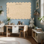 Scalloped Bulletin Board 48x36 inches, Decorative Felt Pin Board for Wall - Image 3