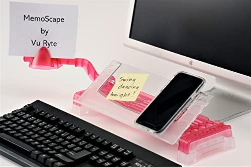 MemoScape Adjustable in-Line Document Holder for Typing | Reduces Neck Strain, Improves Focus, Boosts Desk Organization, and Workflow | Paper Holder Stand for Desk and Home Office - Pink (VUR 4000) - Image 3