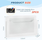 Feifeiya 2 Pcs Magnetic Pocket File Folder for Fridge, Horizontal, Clear - Image 2