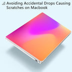 Case for MacBook Air 13.6 Inch M5 2026 M4 (2025) M3 (2024) & M2 (2022) - Coquette Aesthetic Clear Hard Shell Ultimate 6-in-1 Bundle with TPU Keyboard Cover, 2X USB-C Adapters, Aura Gradient - Image 3