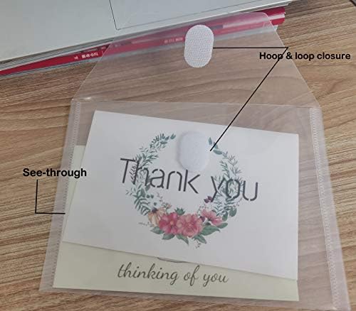 Small Plastic Envelopes File Folder 80 Pack, Clear, 5 x 7 inches - Image 4